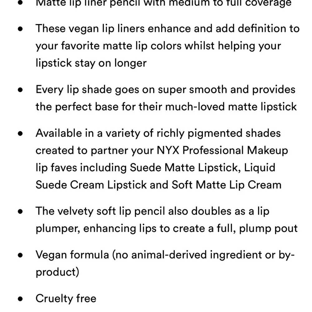 💄💋 NEW! NYX Suede Matte Lip Liner Velvet Soft Vegan Lip Pencil- Whipped Caviar